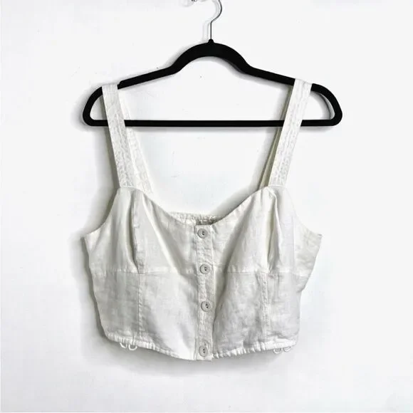 Madewell NWT Modular Sleeveless Tank in Lighthouse Size 16 - Picture 4 of 7